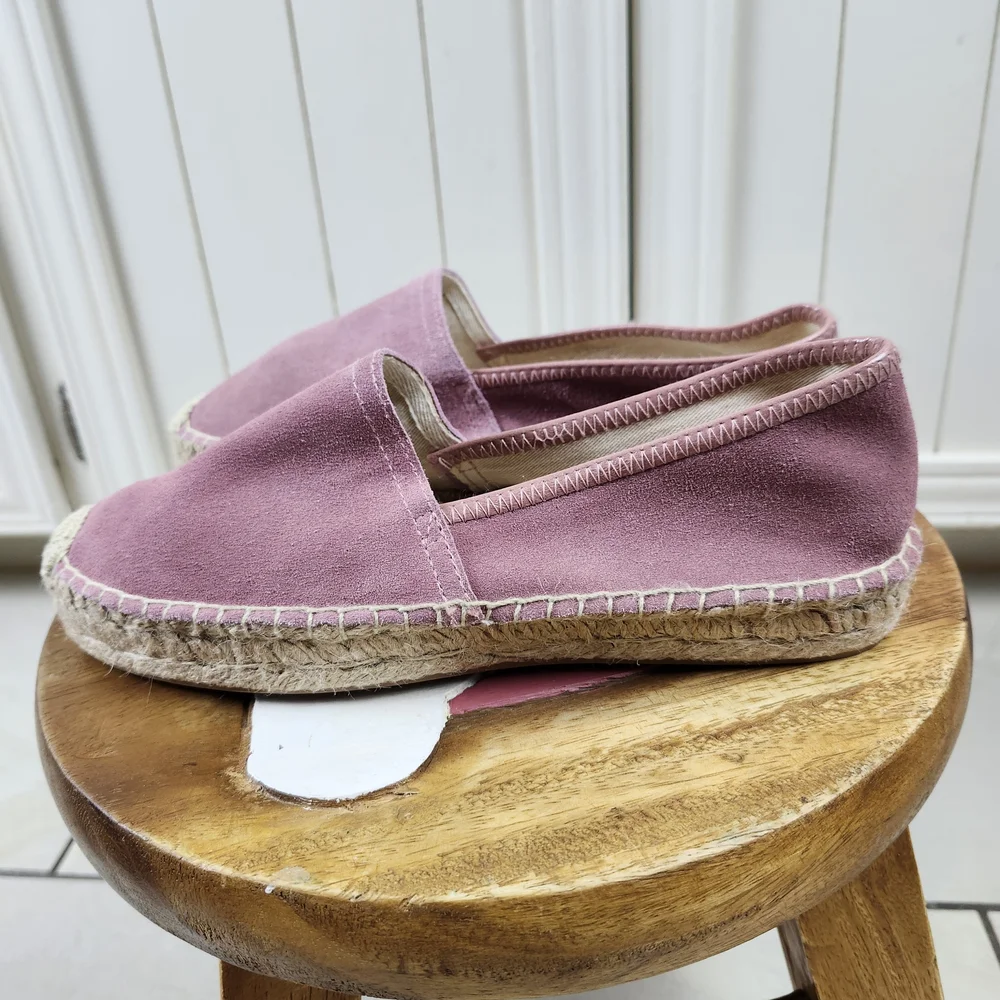 Jack Rogers women's Riley Suede Espadrille slip-on Flat shoes In Mauve 8.5 M - Picture 8 of 15